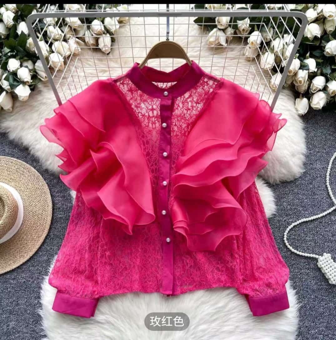 Ruffle Chic Formal Shirt