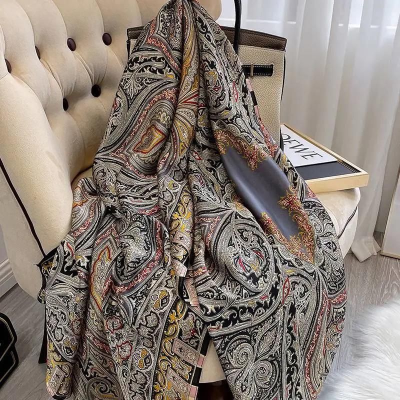 Regal Paisley Silk Scarf