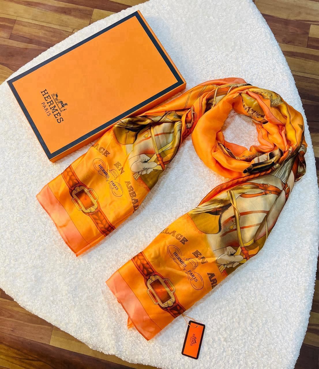 Luxury Brand Hermes Belt O Print Silk Scarf