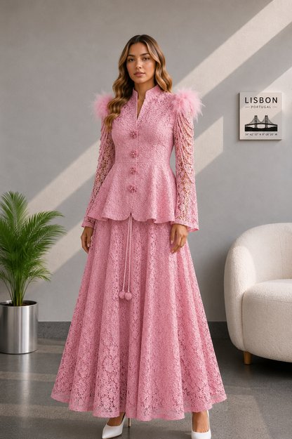 Celeste Luxe Lace Co Ord Set