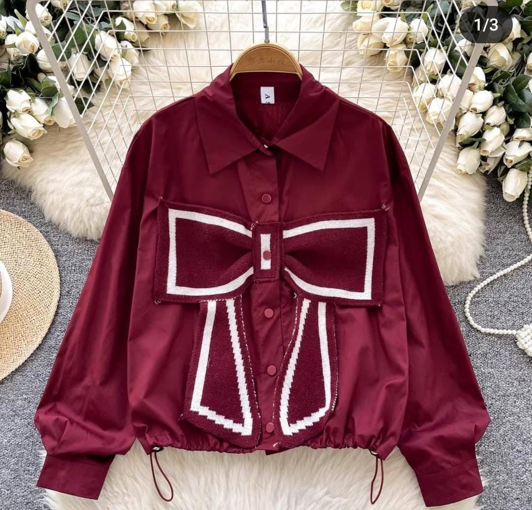 Lveeu Streetwear Short Loose Bow Shirt