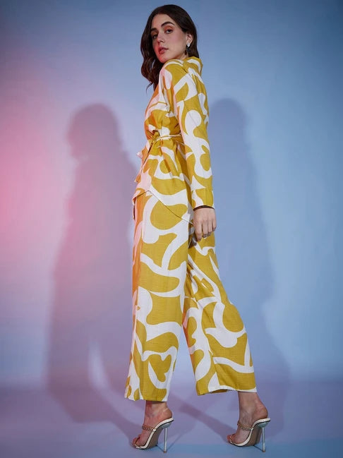 Yellow Printed Co-Ords Set