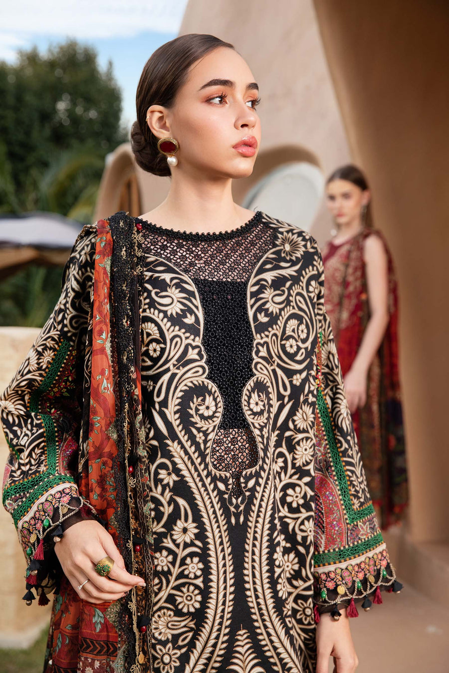 3 Piece Unstitched Printed Lawn Suit | MPT 2512 - B