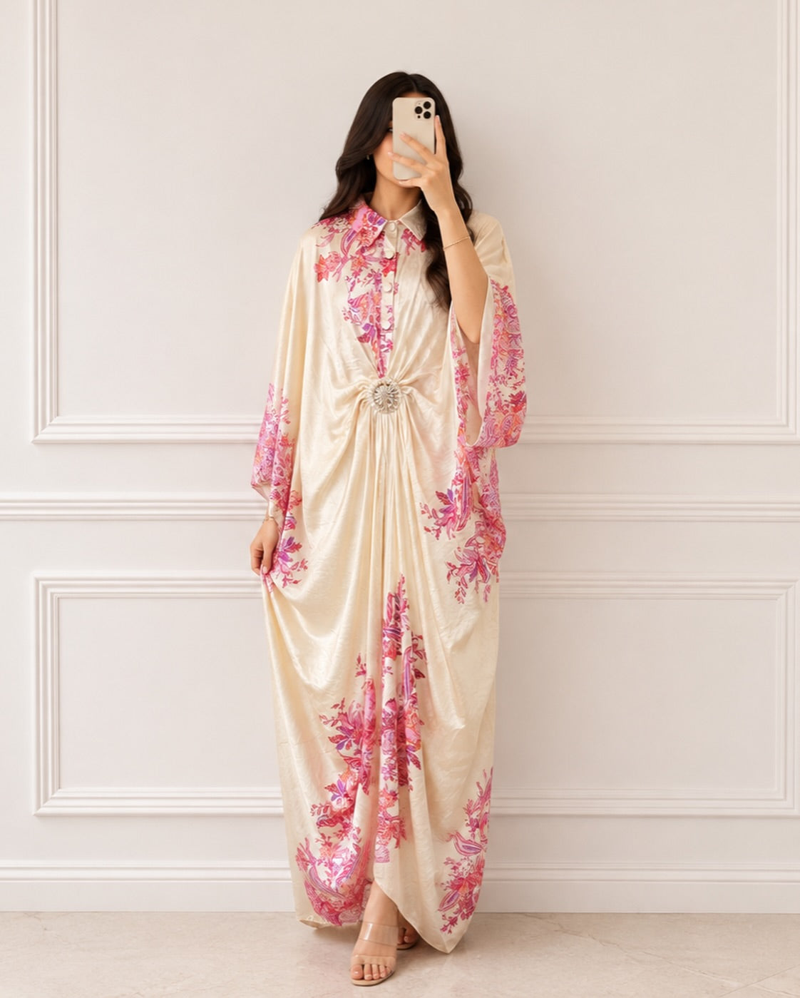 Rose Luxe Drape Kaftan