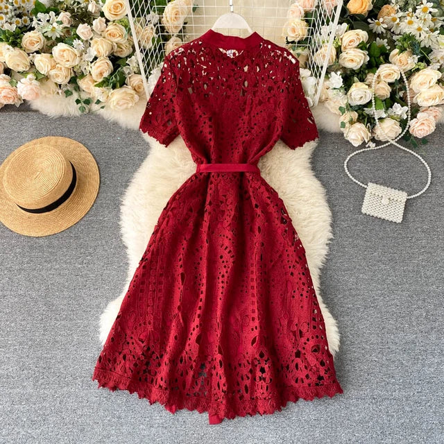 Silote Vintage Luxury Lace Dress