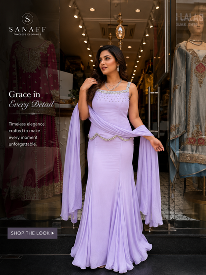 Dreamy Luxe Embellished Gown Set