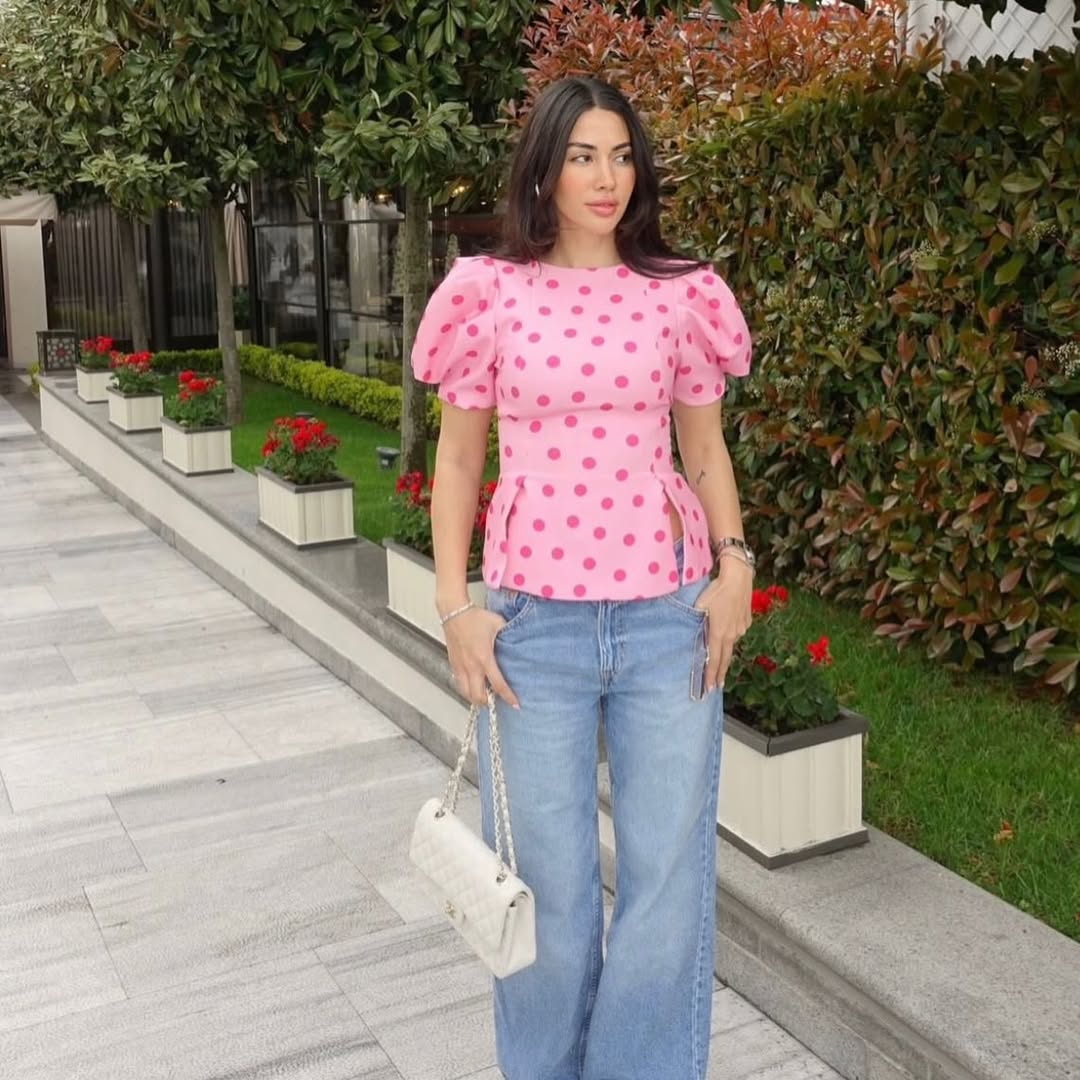 Pink Polka Barbie Top