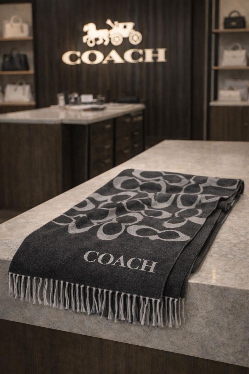 Soft Blush Monogram Cashmere-Blend Scarf