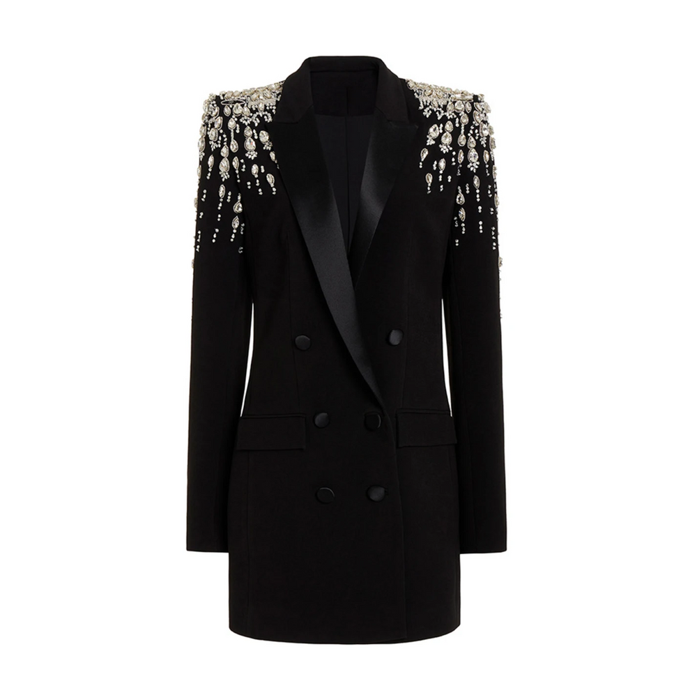 Diamond Black Studded Blazer