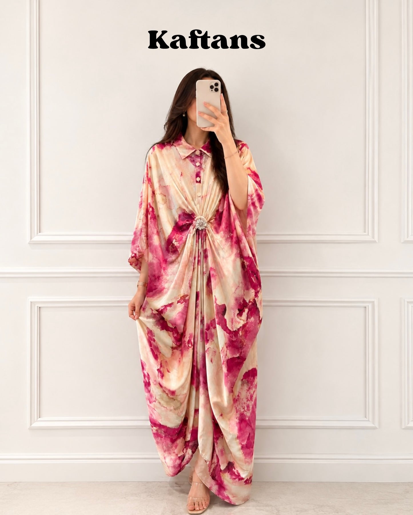 Rose Luxe Drape Kaftan