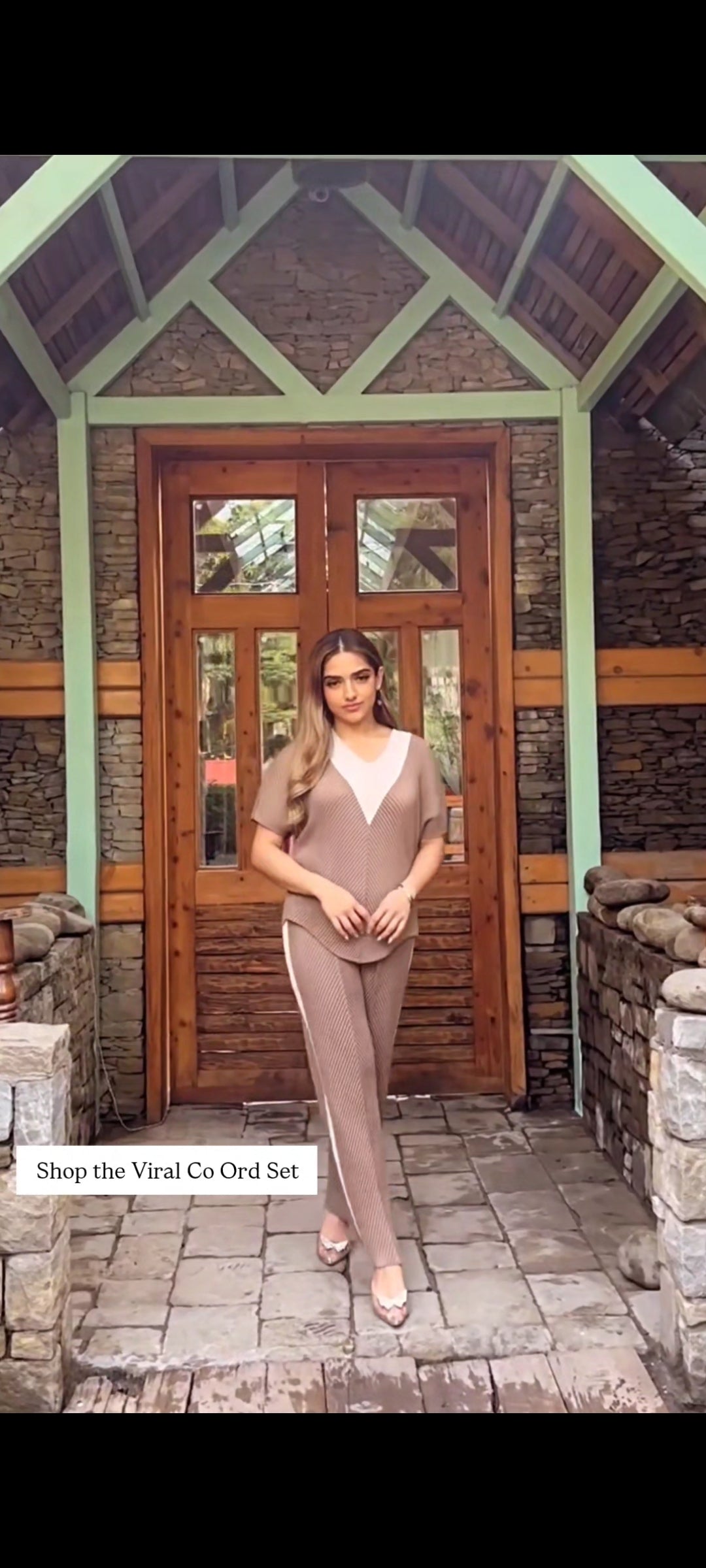 Mocha Luxe Pleated Co-Ord Set