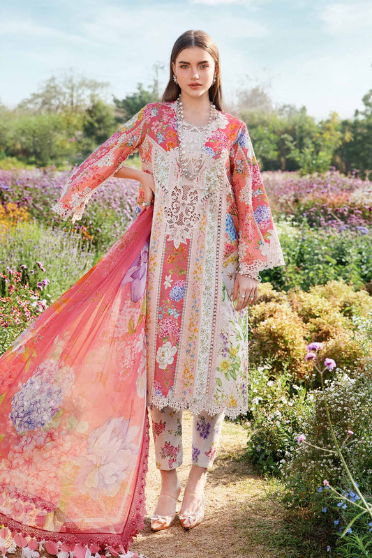 3 Piece Unstitched Printed Lawn Suit | MPT 2509 - B