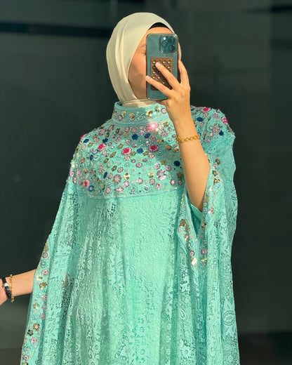 Nooreh Luxe Elegant Lace Kaftan