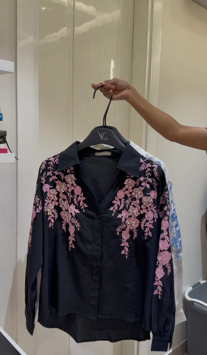 Floral Embellished Shirt