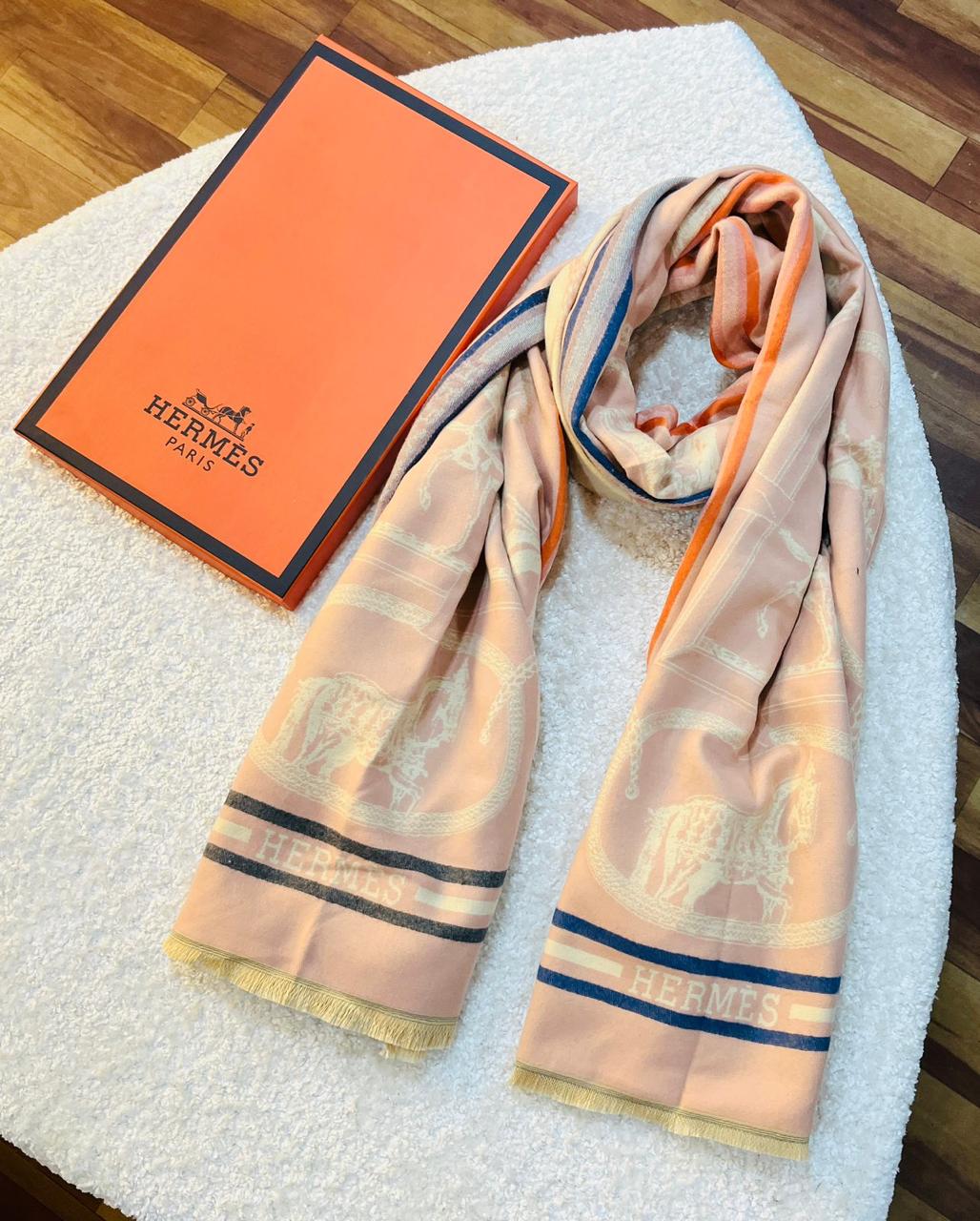 Luxury Brand Print Winter Reversible Stole