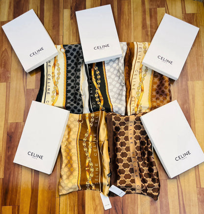 Luxury Brand  Print Silk Scarf