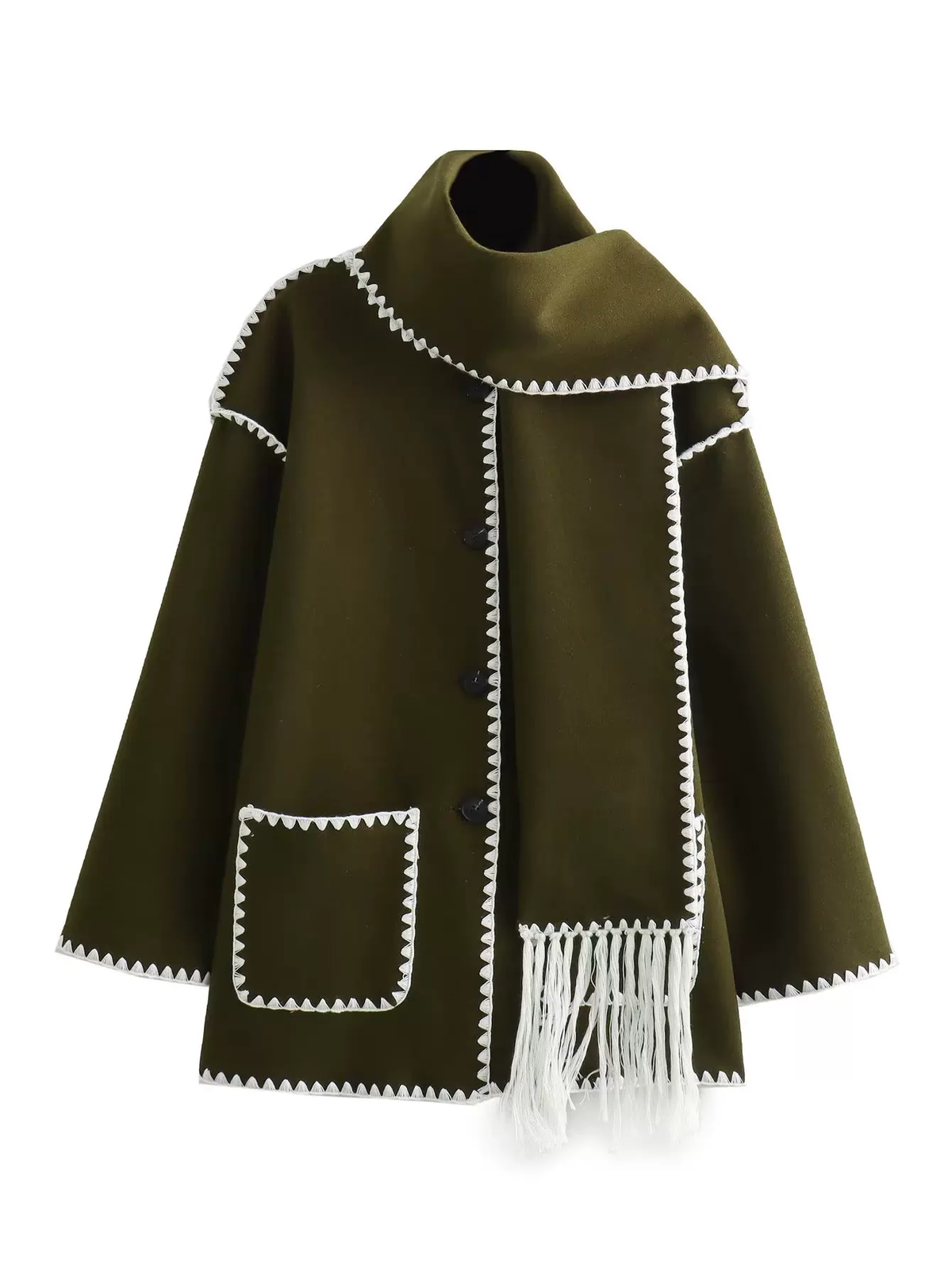 The Alpine Luxe Fringe Poncho