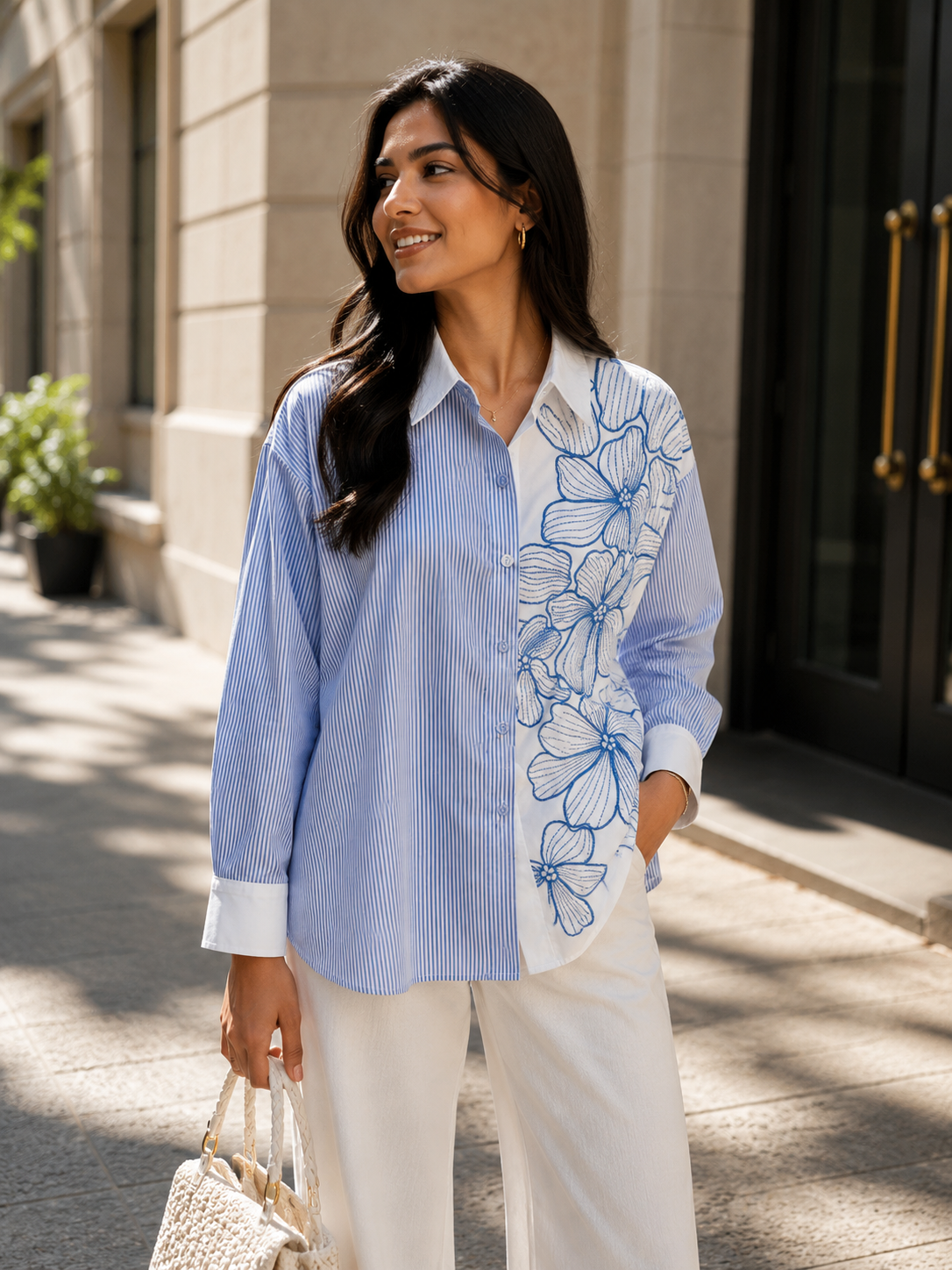 Emma Floral Embroidered Shirt