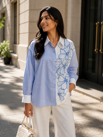 Emma Floral Embroidered Shirt