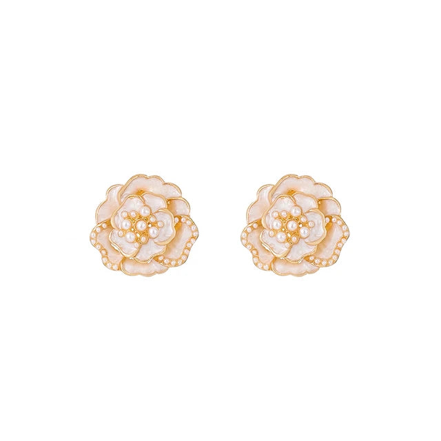 Korean Pearl Flower Studs