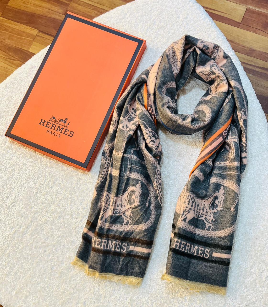 Luxury Brand Print Winter Reversible Stole