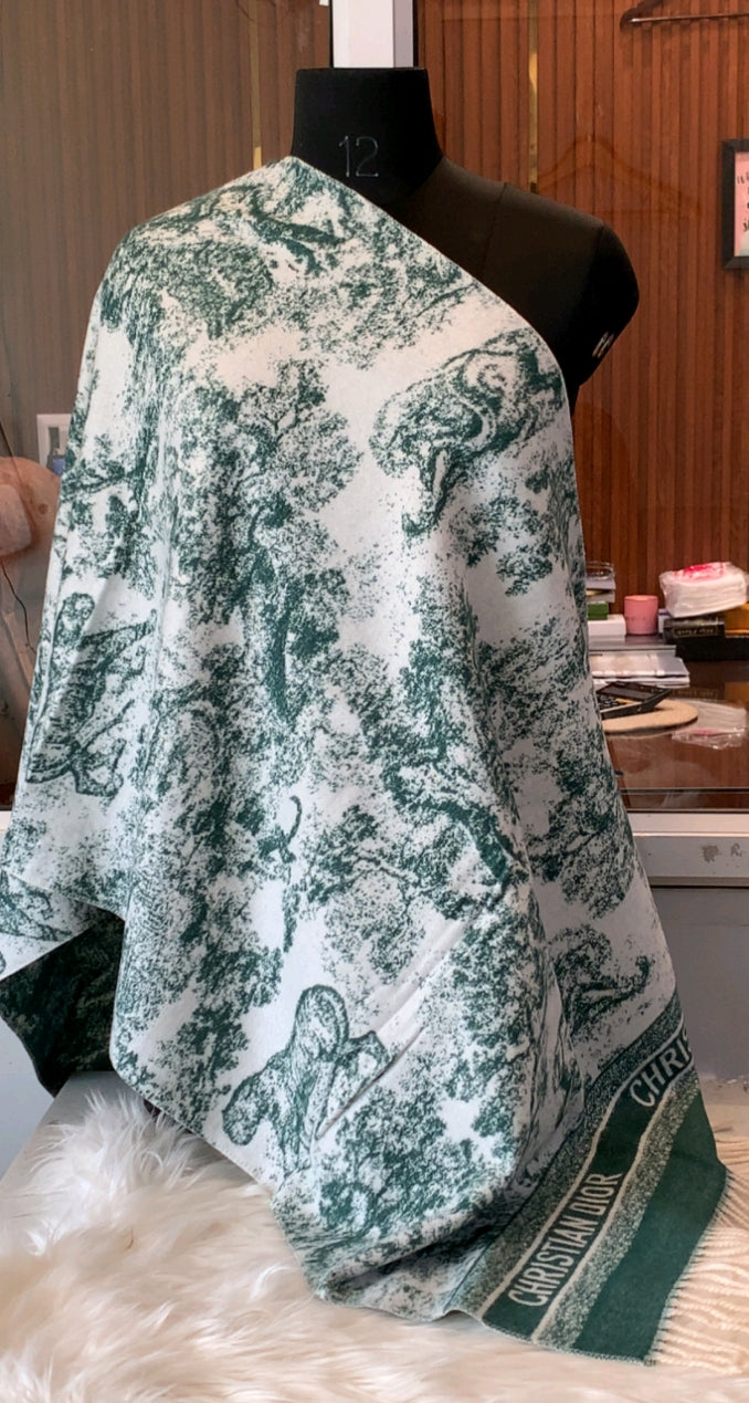 Luxury Brand print Winter Stole -CD