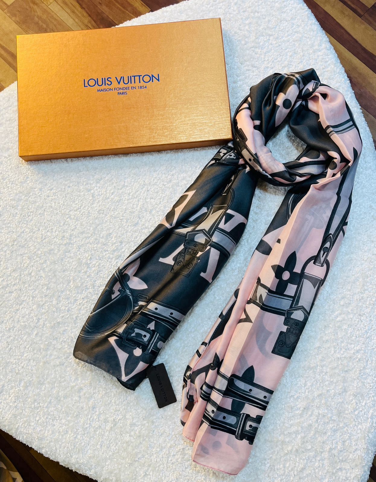 Luxury Brand Print Silk Scarf