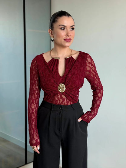 Noir Romance Lace Bodysuit