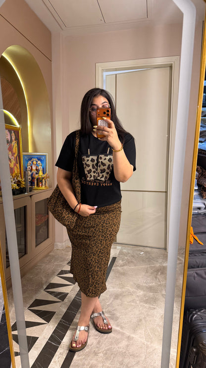 Espresso Leopard Skirt Co Ord