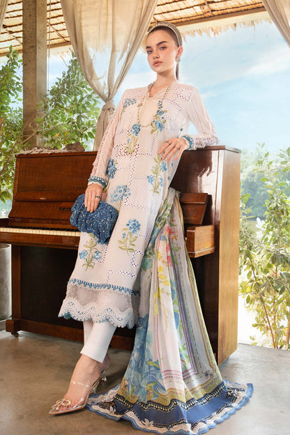 3 Piece Unstitched Printed Lawn Suit | MPT 2501 - B