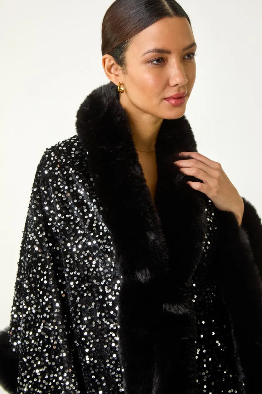 Statement Swarovski Fur Stole