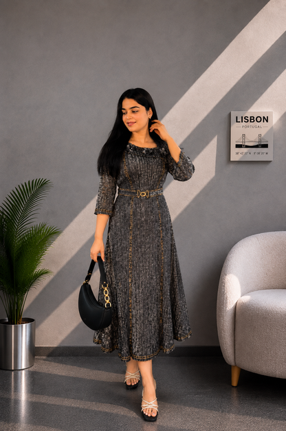 Ruby Romance Pleated Dress