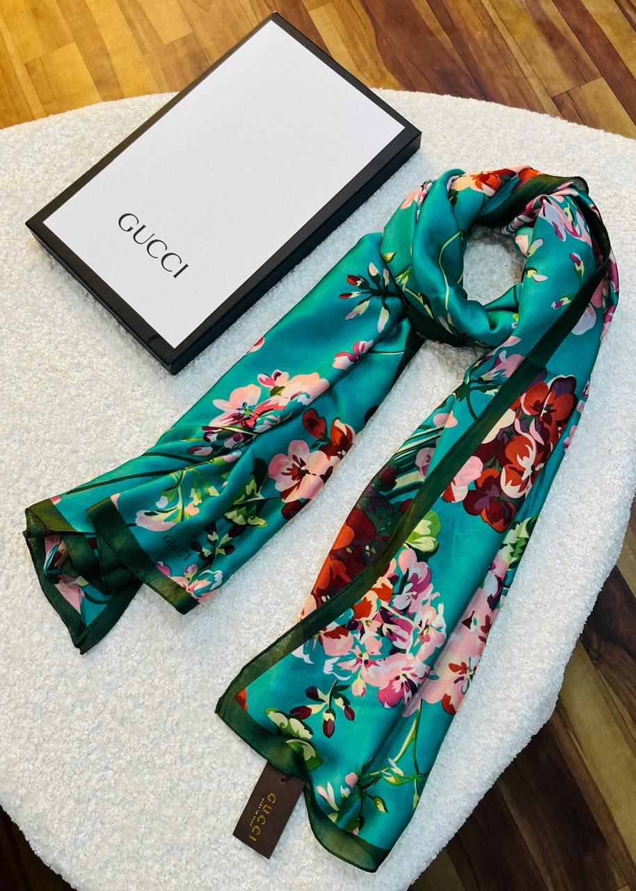 Luxury Brand Print Gucci Silk Scarf