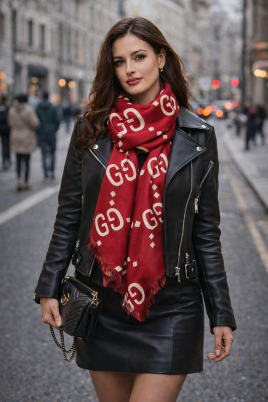 GG Monogram Wool Scarf