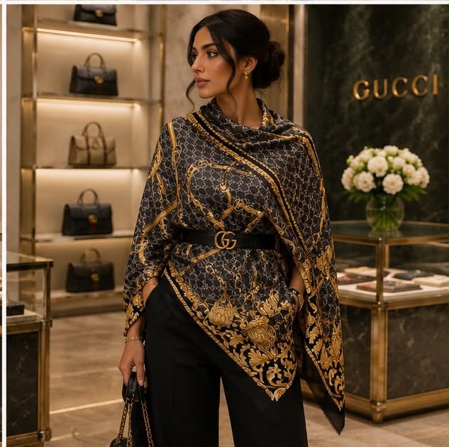 Gracy Luxury Monogram Stole