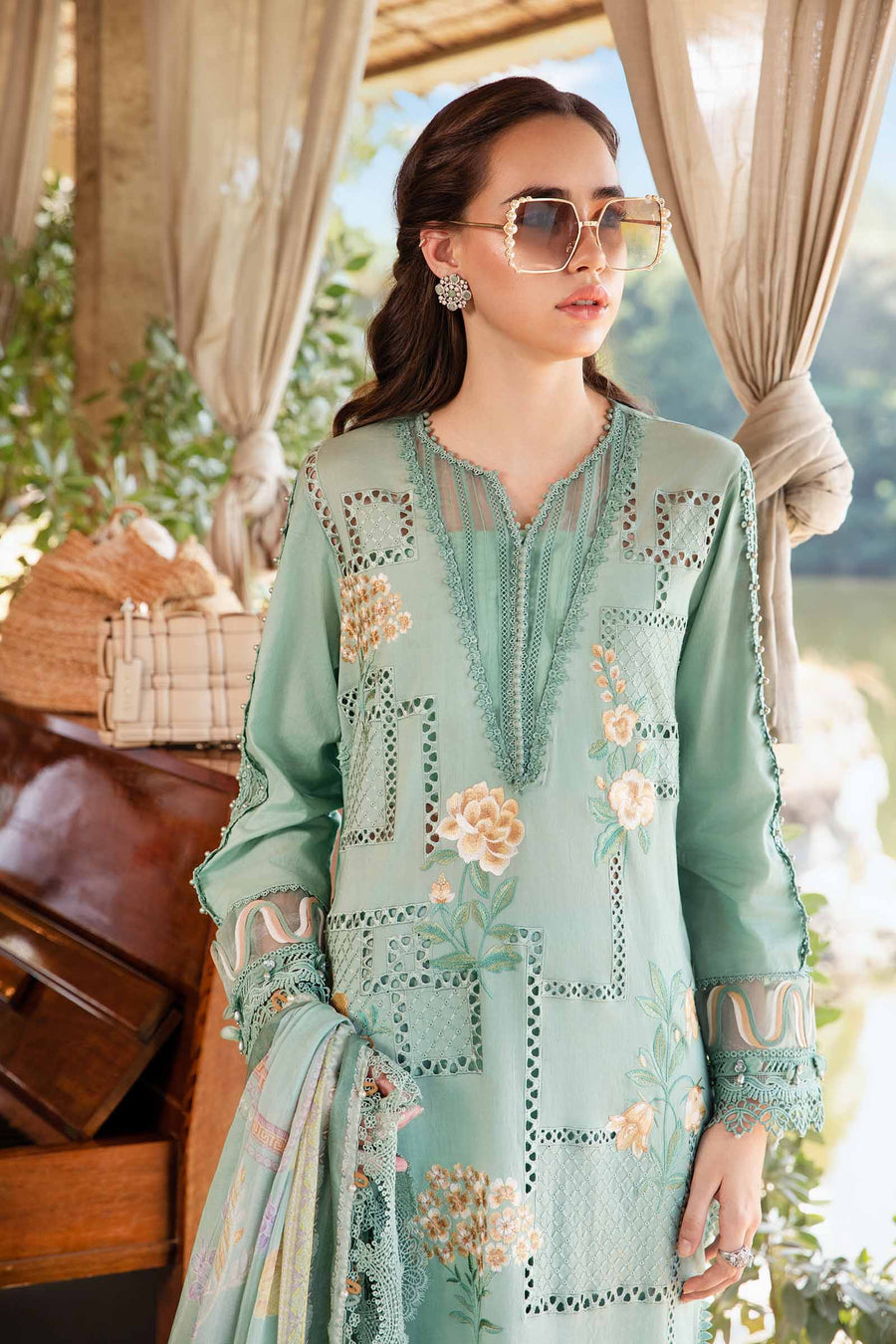 3 Piece Unstitched Printed Lawn Suit | MPT 2501 - B