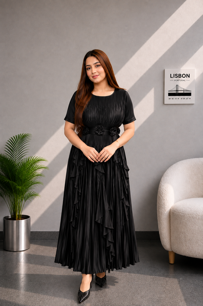 Opal Pleated Maxi Dress