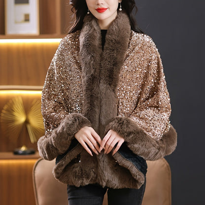 Statement Swarovski Fur Stole