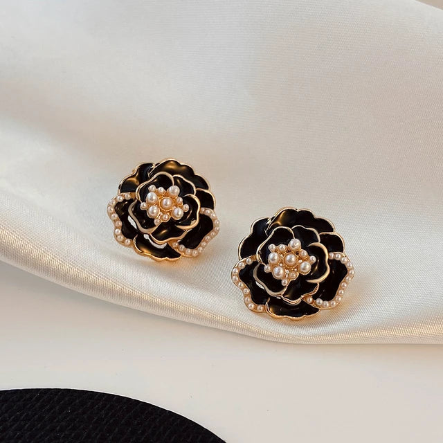 Korean Pearl Flower Studs