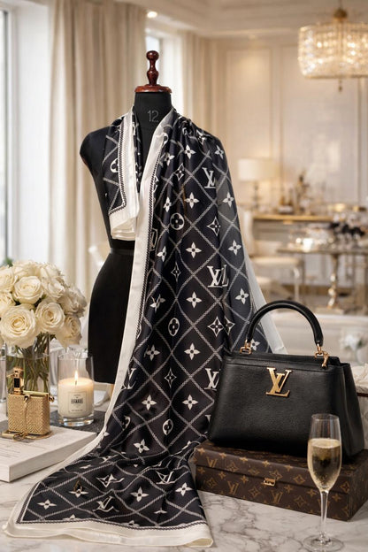 Black Diamond Silk Scarf