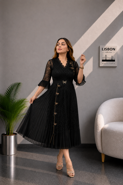 Lily Luxe Pleated Dress