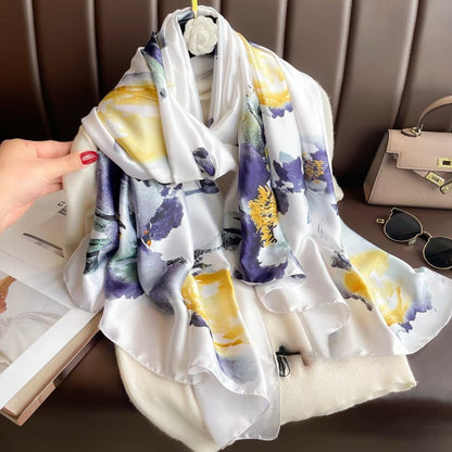 Golden Iris Silk Drape