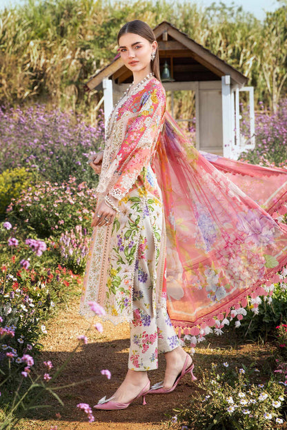 3 Piece Unstitched Printed Lawn Suit | MPT 2509 - B