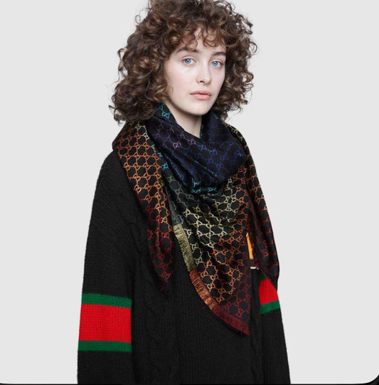 Jacquard Multicolor Wool Scarf