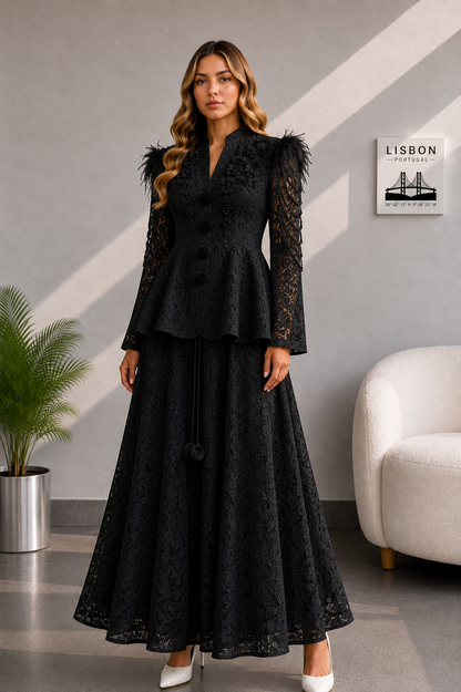 Celeste Luxe Lace Co Ord Set
