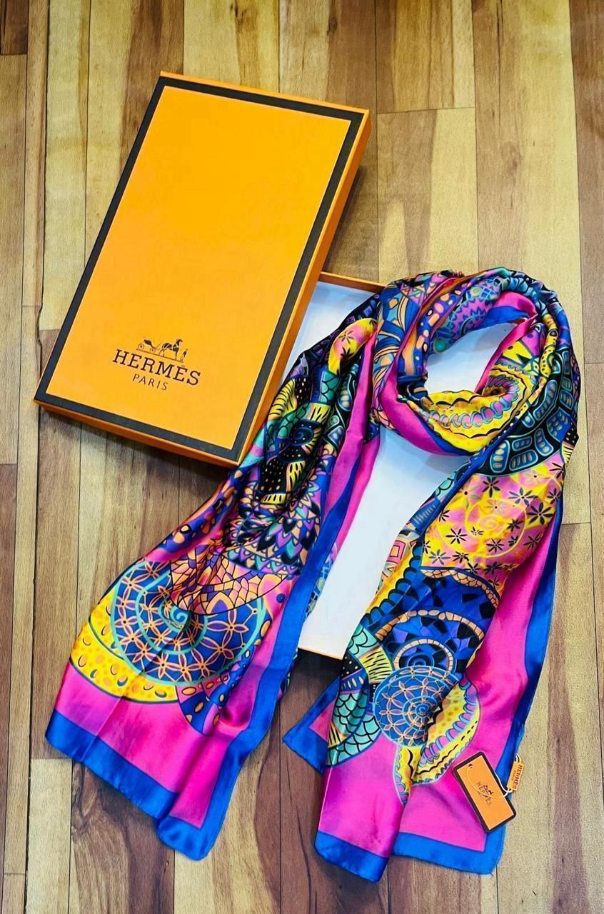 Luxury Brand Hermes P Print Silk Scarf