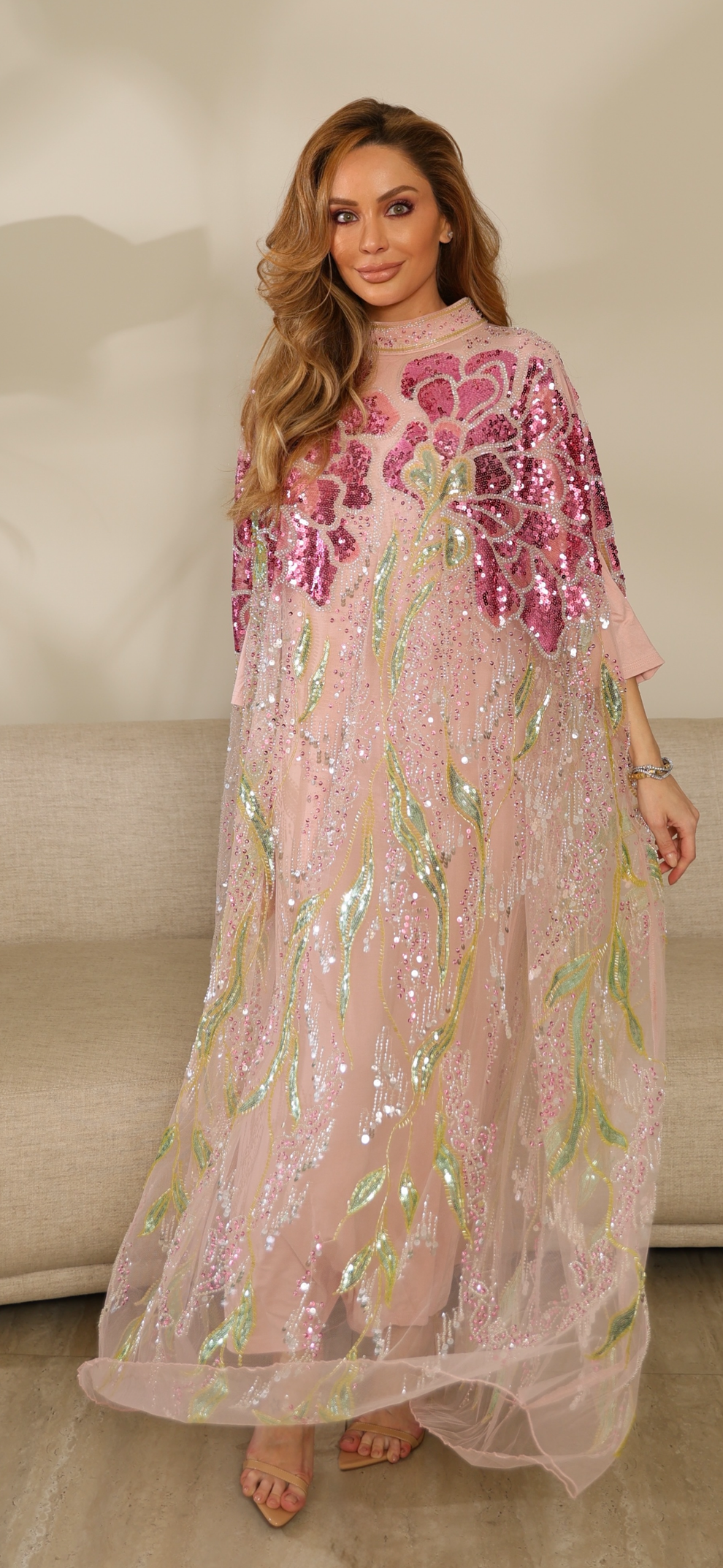Zariah Elan Embellished Kaftan