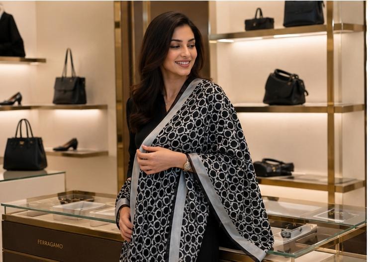 Ferro Luxury Monogram Stole