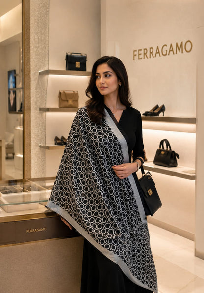Ferro Luxury Monogram Stole
