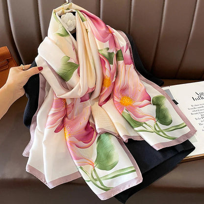 Blush Magnolia Silk Scarf